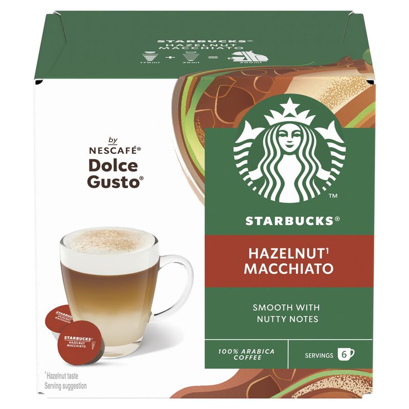 Cápsulas Starbucks Latte Hazelnut para Nescafé Dolce Gusto