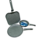 Juego de Sartenes Picca 3 Piezas Cerámicos Antiadherentes Gris